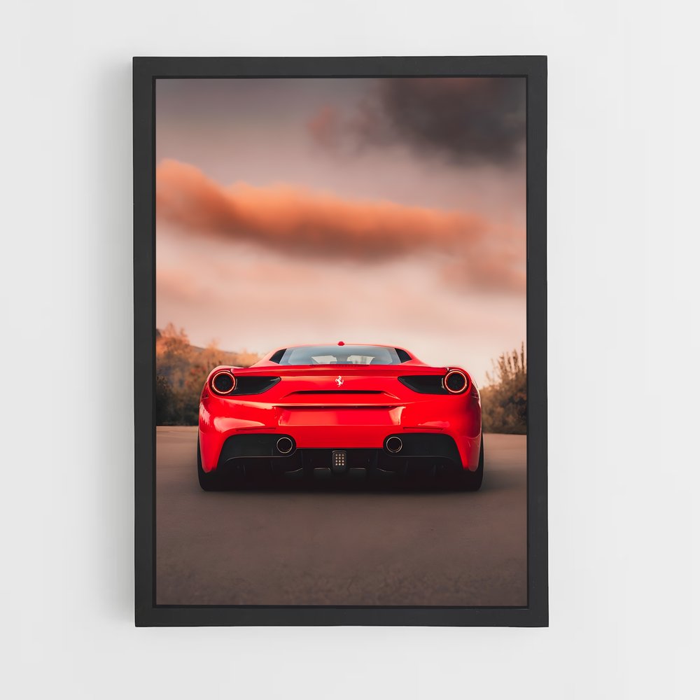 Poster Ferrari 488 GTB (vue 2)